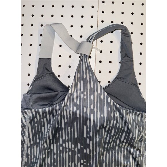Nike Dri‑FIT Tank Top Built‑in Bra Gray White Stripe Women’s S - Picture 7 of 7